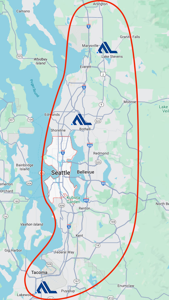 North Lake Service Area Map